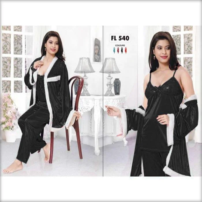 Black - FL-540 - Flourish Nightwear