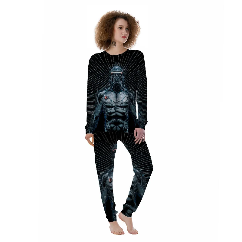 Robot Connection Print Women's Pajamas