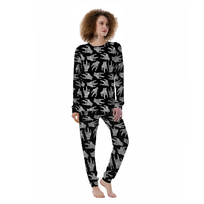 Rock And Roll Vintage Style Print Pattern Women's Pajamas