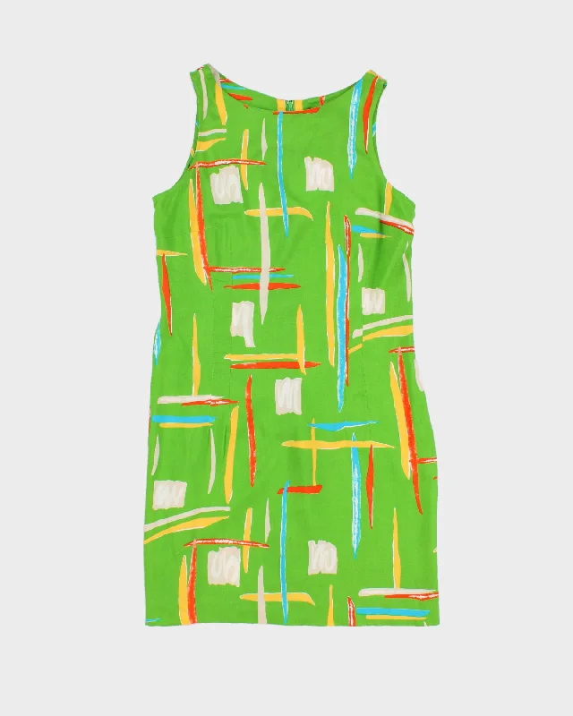 Vintage 90s Dawn Joy Fashions Green Dress - M