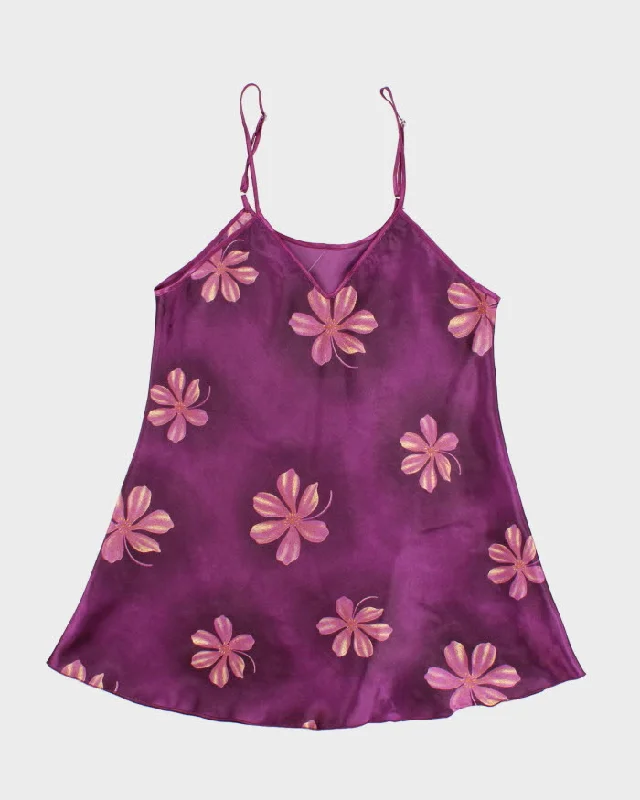 Woman's Purple Floral Camisole - M