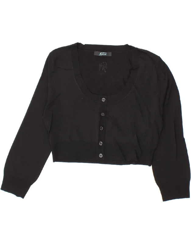 GUESS BY MARCIANO Womens 3/4 Sleeve Crop Cardigan Sweater US 3 XS Black