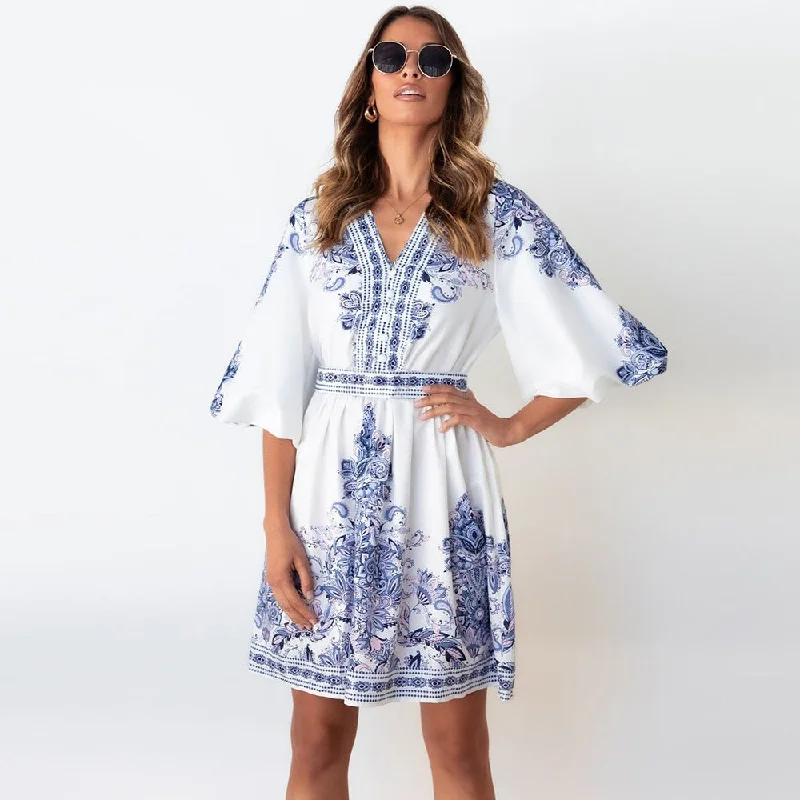 Path To Paradise Embroidered Shift Dress