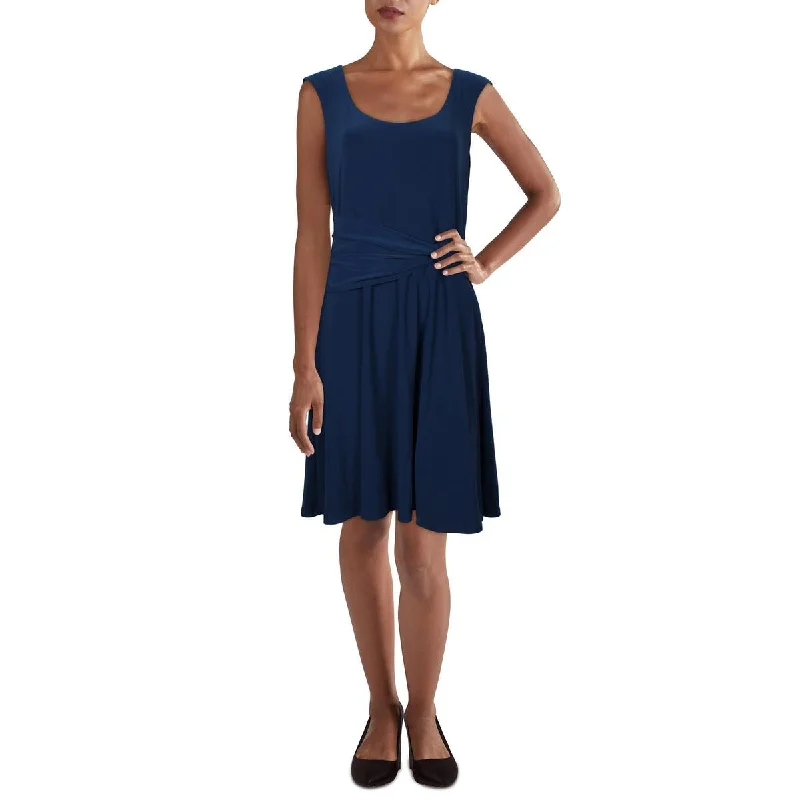 Plus Womens Wrap Summer Midi Dress