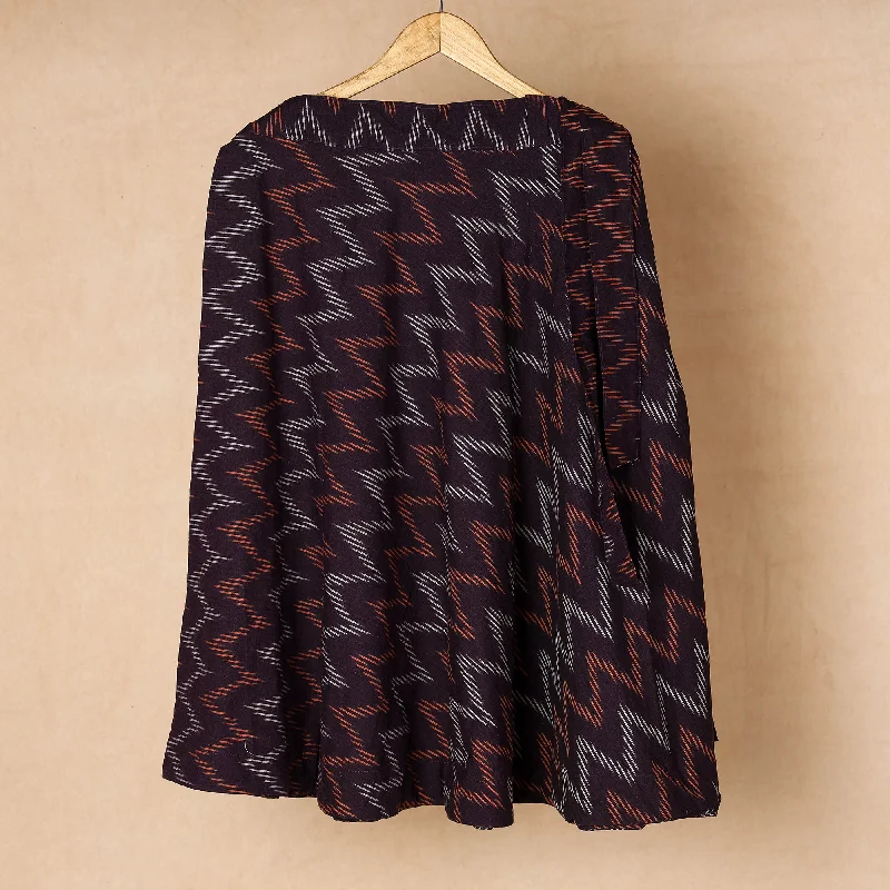 Purple - Pochampally Ikat Cotton Wrap Around Skirt