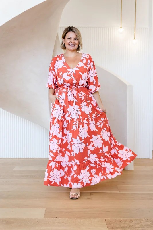 Addison Maxi Dress in Flores