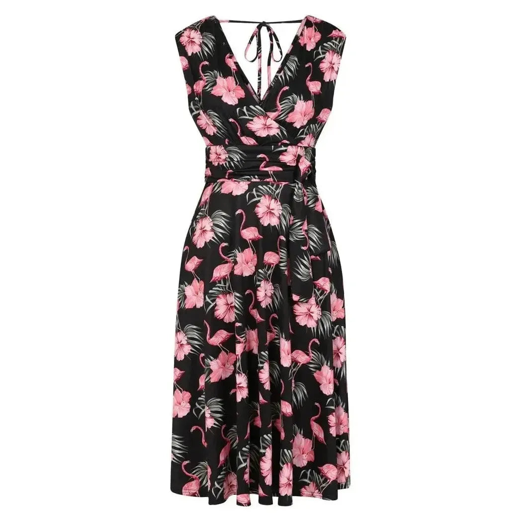 Arabella Dress - Summer Flamingo