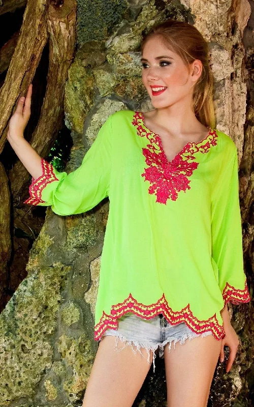 Beautiful and Elegant Embroidered Cover up Tunic to wear at the beach