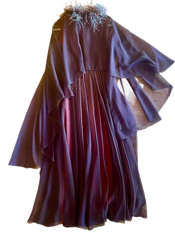 Brown Chiffon Gown