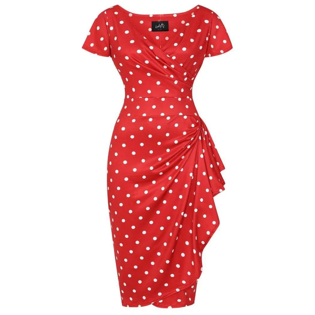 Elsie Dress - Red Polka Dot