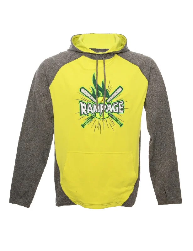 Grey & Lime Green Augusta Hoodie - M