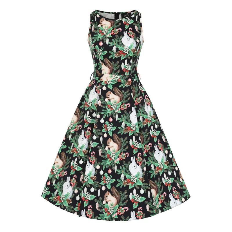 Hepburn Dress - Christmas Critters