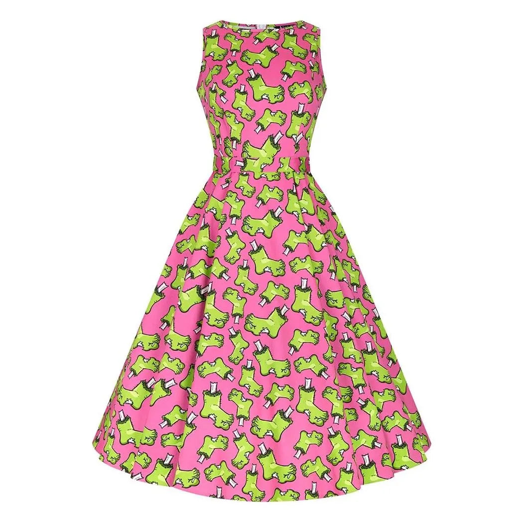 Hepburn Dress - Frankies Foot Pink