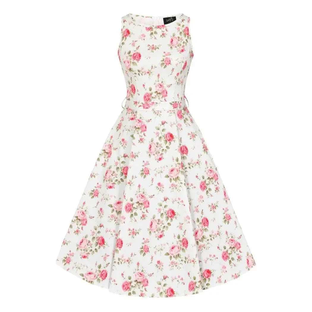 Hepburn Dress - Vintage Rose