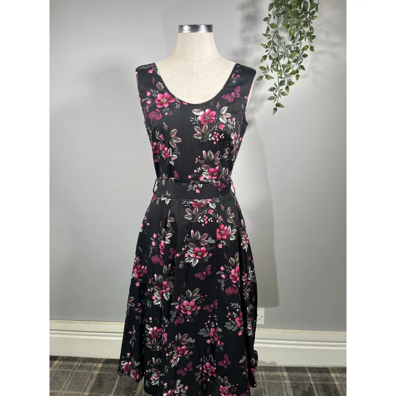 Charlotte Dress - Pink Flowers and Butterflies (12)