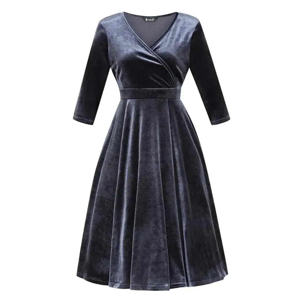 Lyra Dress - Dusk Velvet