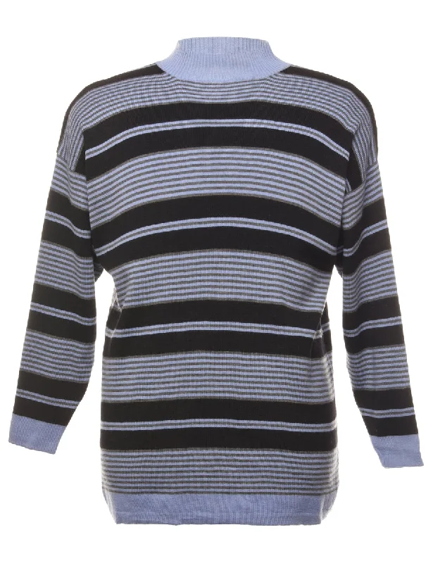 Merino Wool Striped Jumper - L