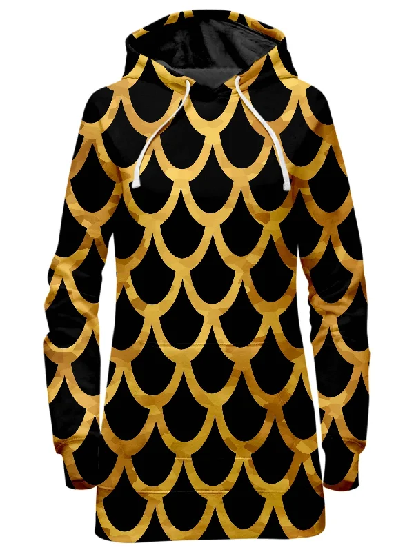 Mermaid Scales Gold Hoodie Dress