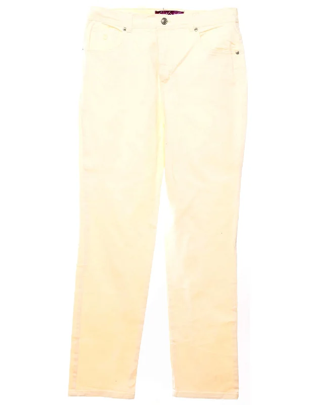 Pale Yellow Straight Fit Jeans - W30 L31