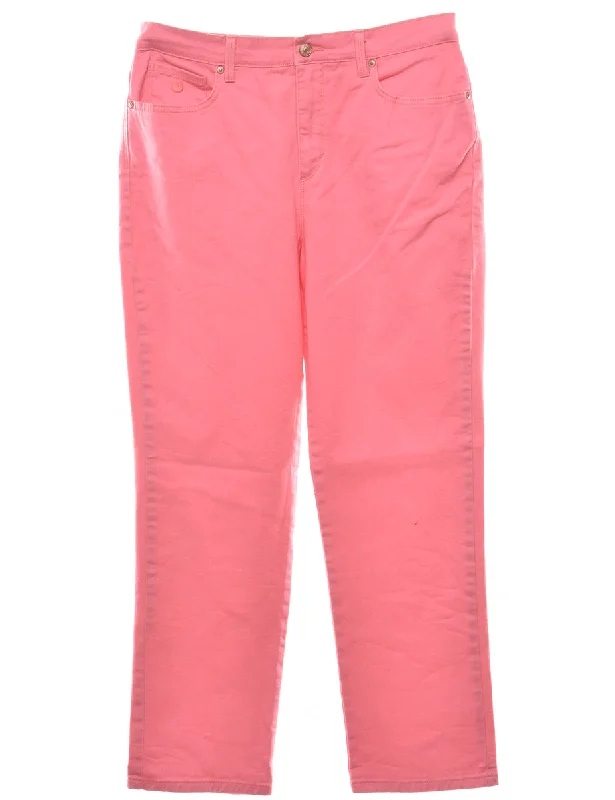 Pink Straight Fit Jeans - W33 L28