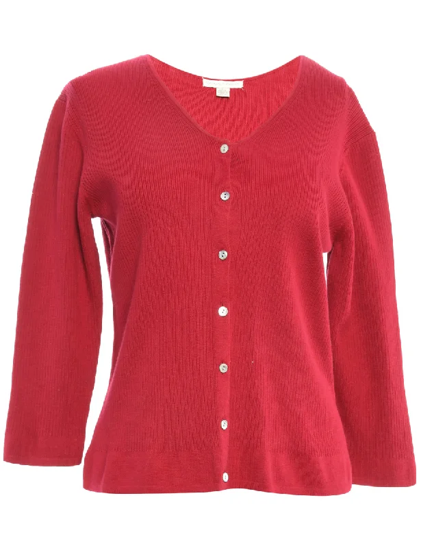 Red Cardigan - L