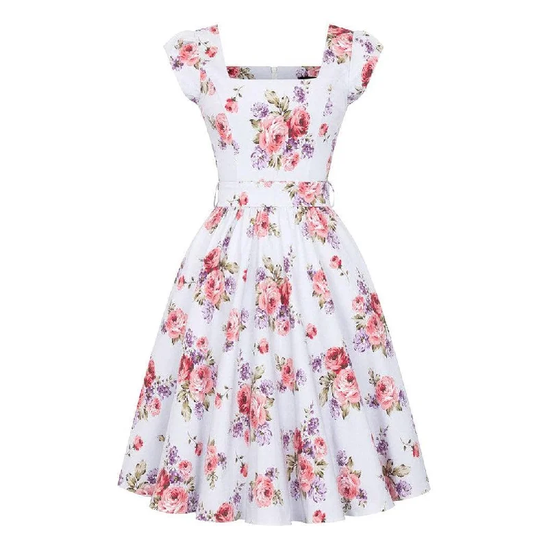 Swing Dress - Delicate Roses