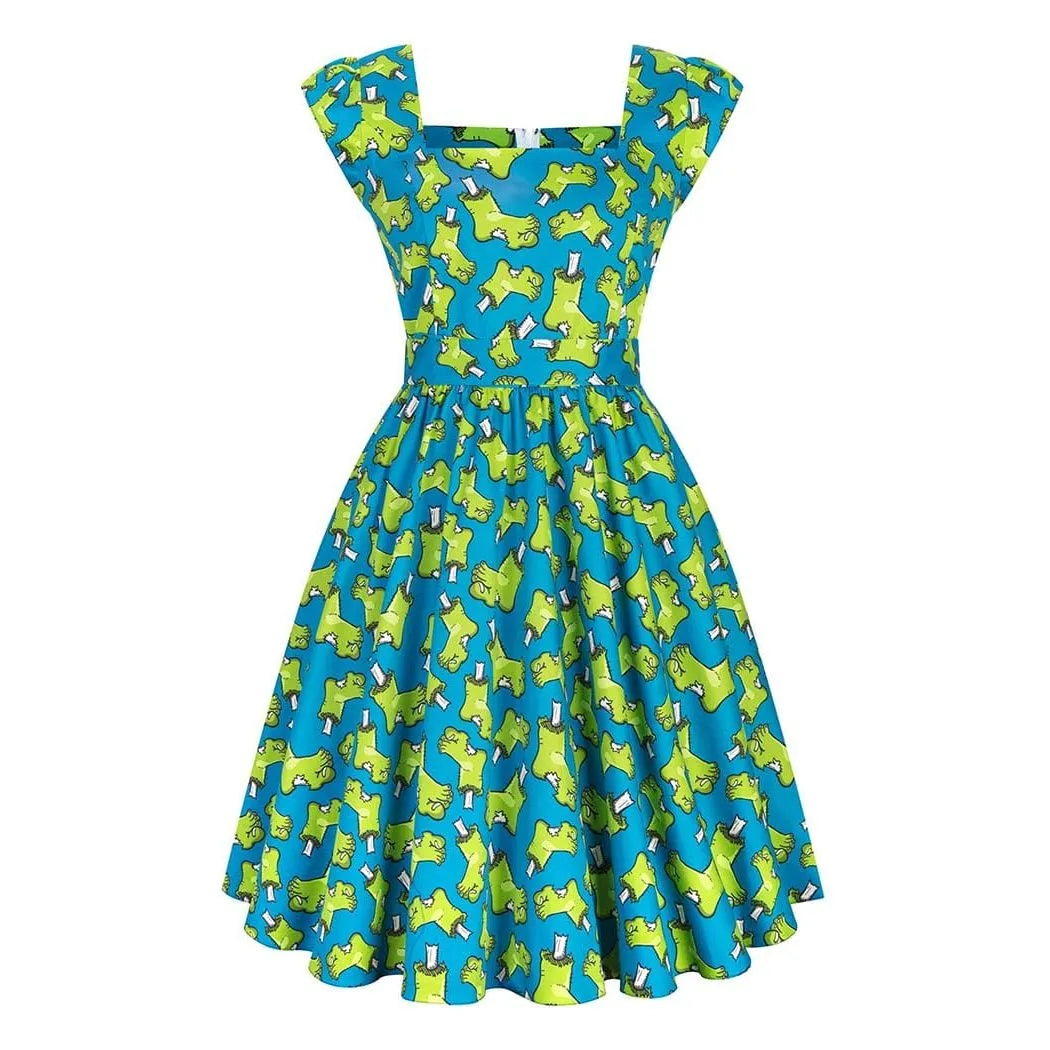 Swing Dress - Frankies Foot Blue