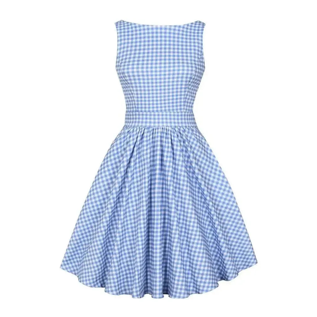 Tea Dress - Blue Gingham