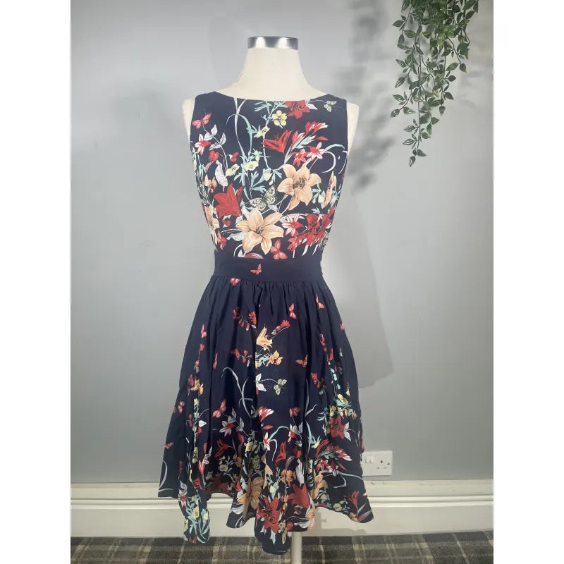 Tea Dress - Navy Bloom (12)