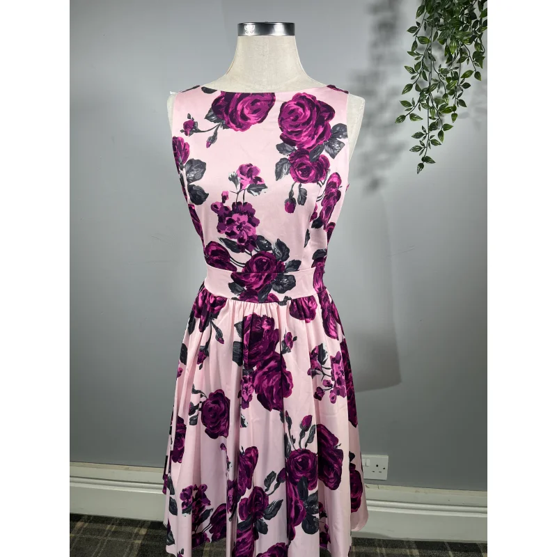 Tea Dress - Purple Posy (12)