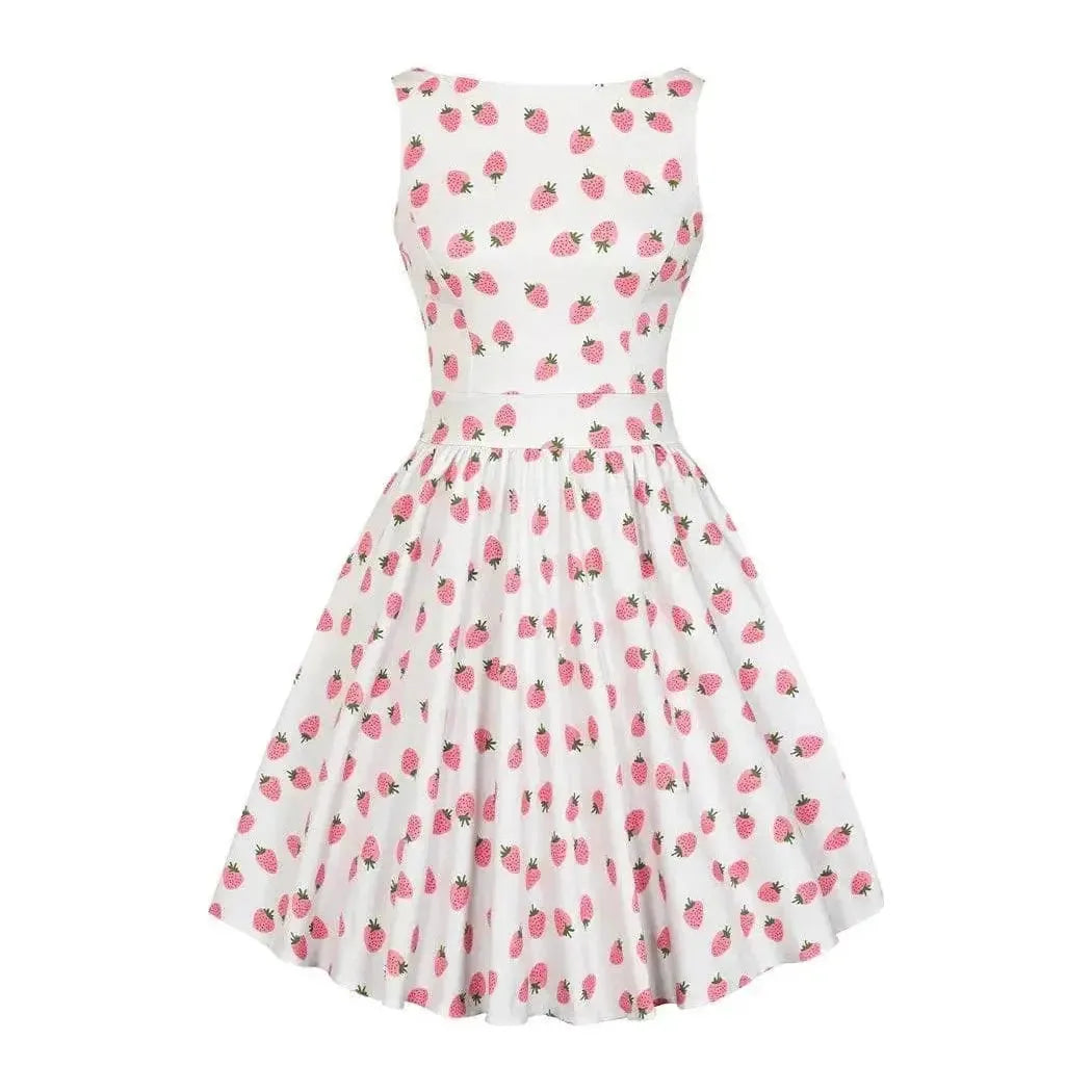 Tea Dress - Strawberry Cream