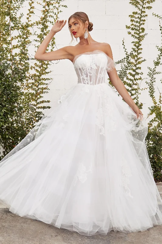 Cinderella Divine A1050W: Enchanting Lace AppliquÃ© Ball Gown