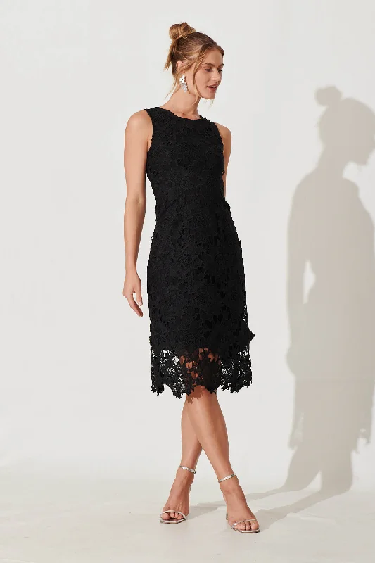 Rivera Dress In Black Lace