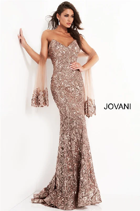 Sequin Embellished Evening Dress By Jovani -05054