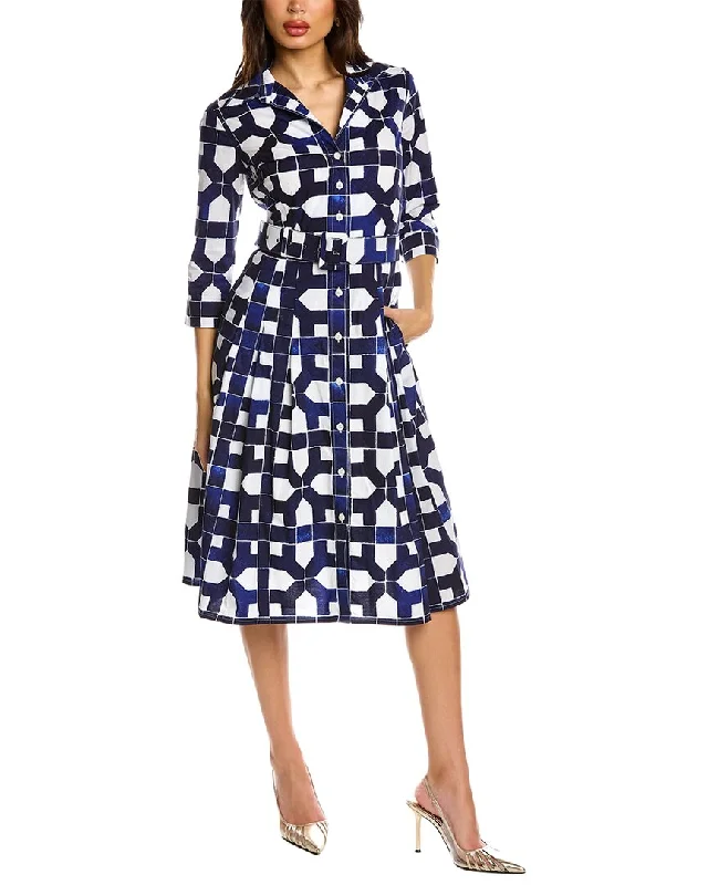 Samantha Sung Patricia Wool & Silk-Blend Shirtdress