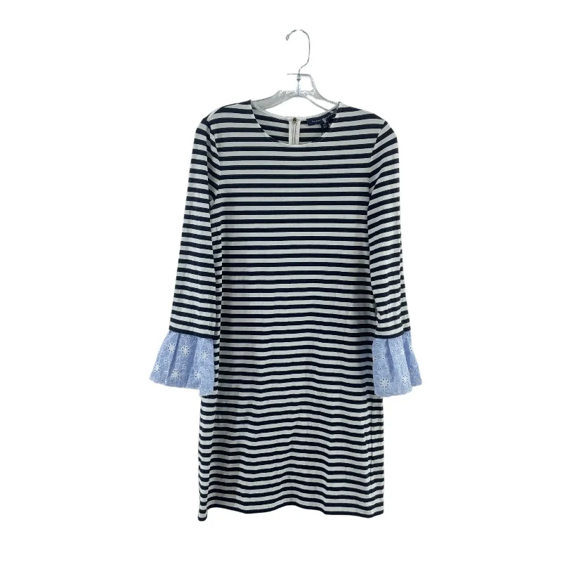 Tommy Hilfiger Navy White Striped Knee-Length Shirt Dress Women’s Small NWT