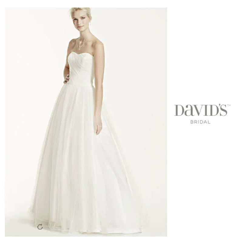 David's Bridal Ruched bodice tulle