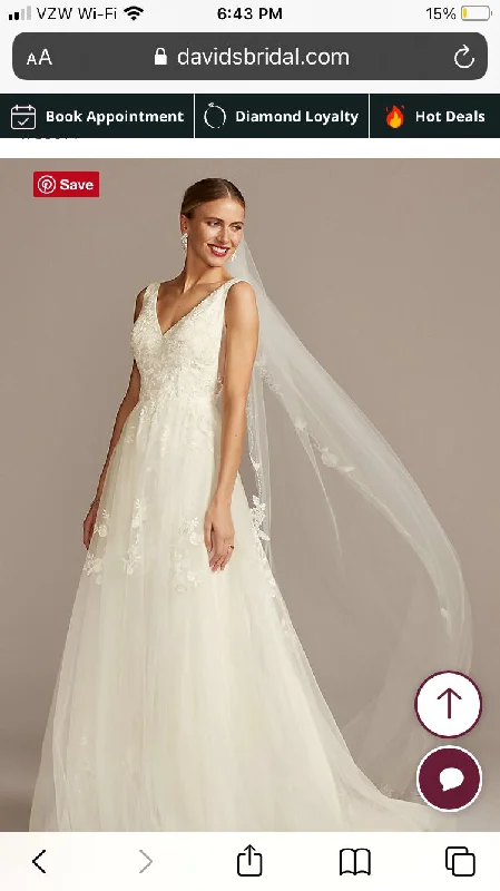 David's Bridal Mikado and tulle- ballgown